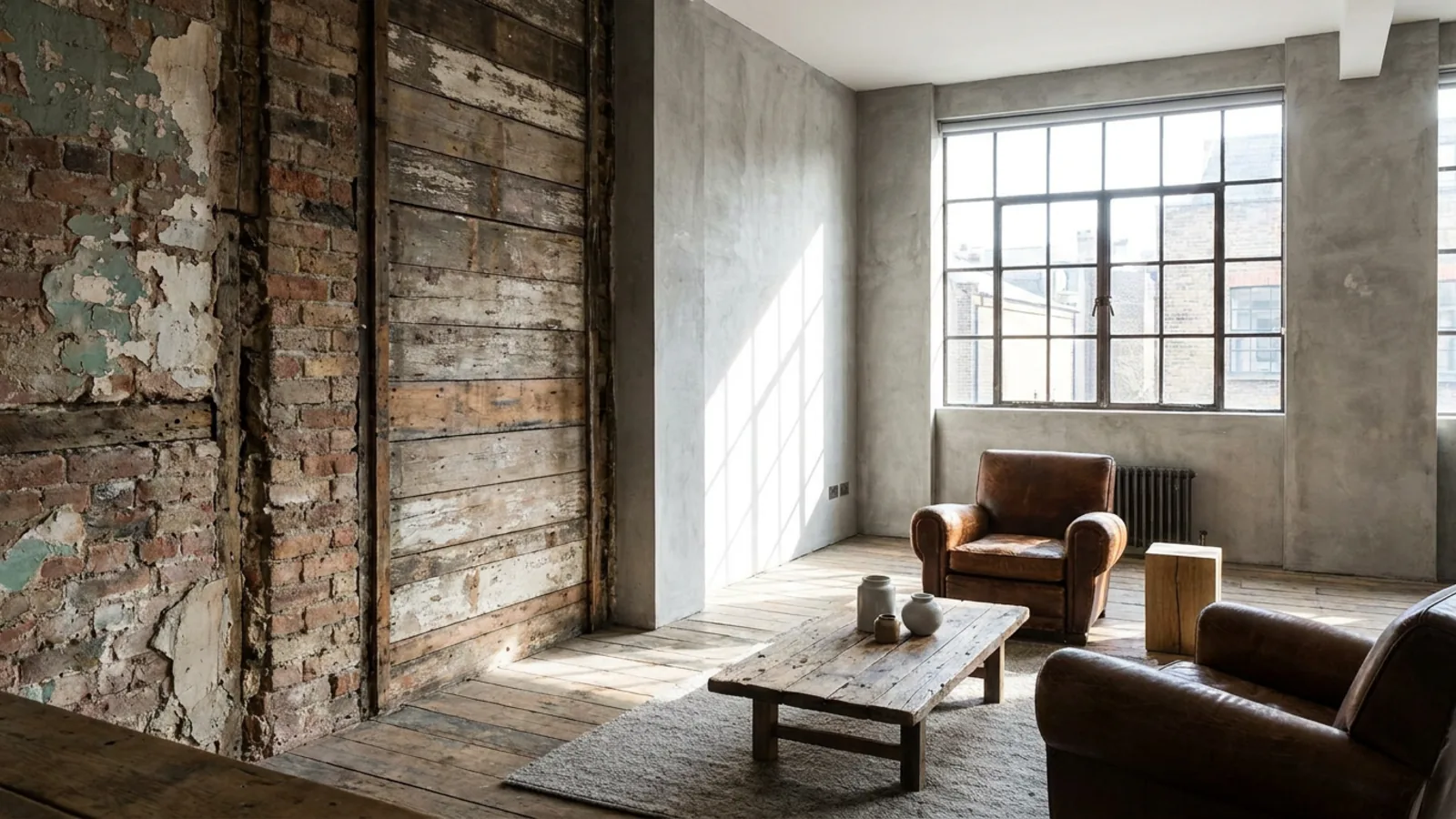 La façade d'une maison à deux étages défraîchie avant un relooking extérieur par IA