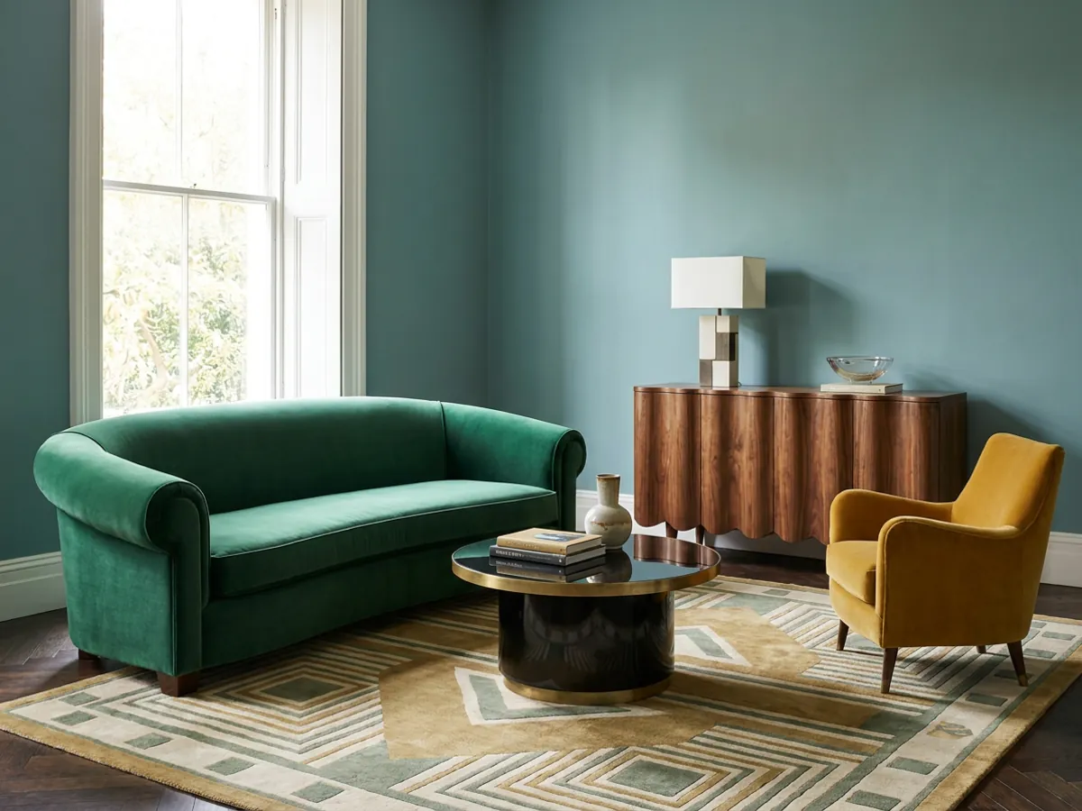 Mobilier Art déco aux silhouettes courbes généreuses et aux lignes épurées