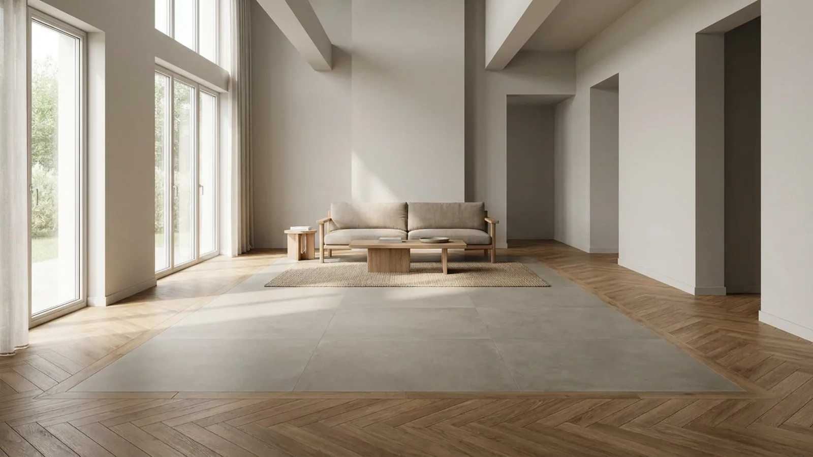 A room with its original flooring