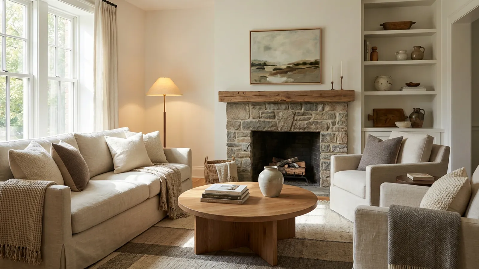 La même pièce aménagée et décorée pour la vente