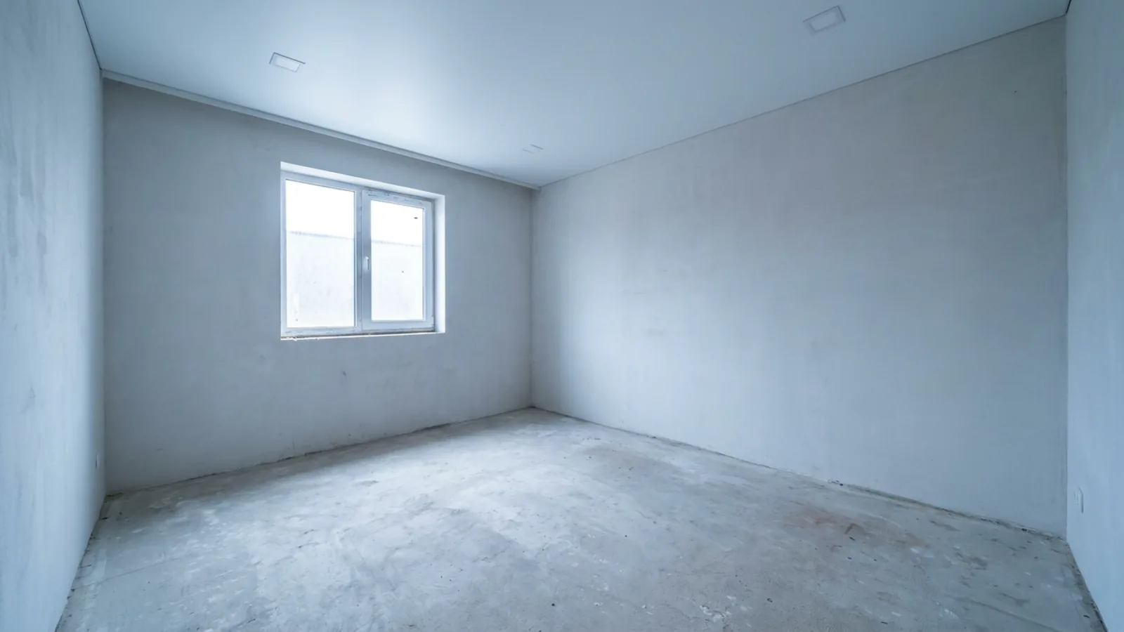 Une pièce vide, froide et nue, difficile à imaginer habitée