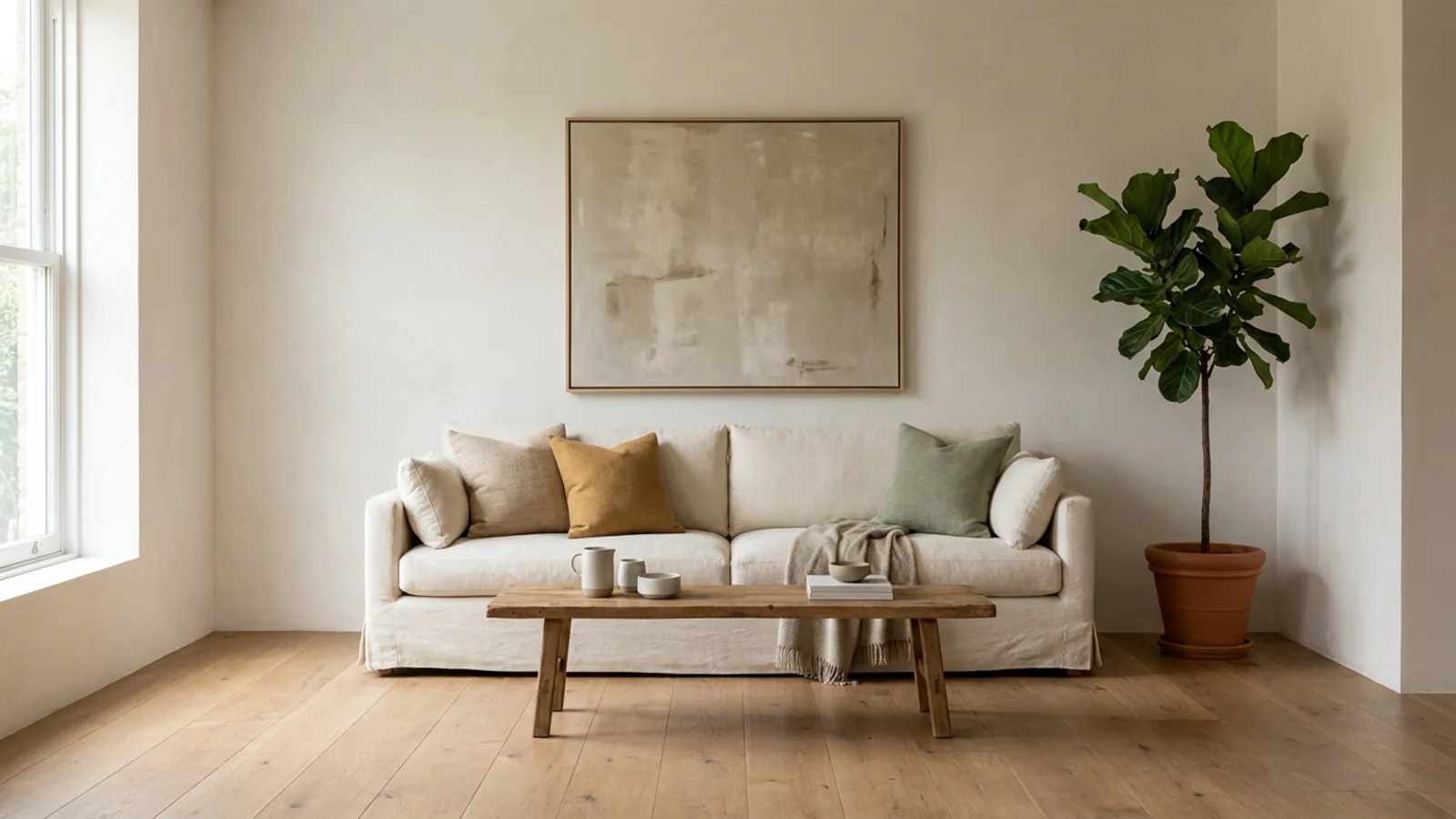 Une pièce équilibrée et bien proportionnée illustrant les règles de la décoration d'intérieur