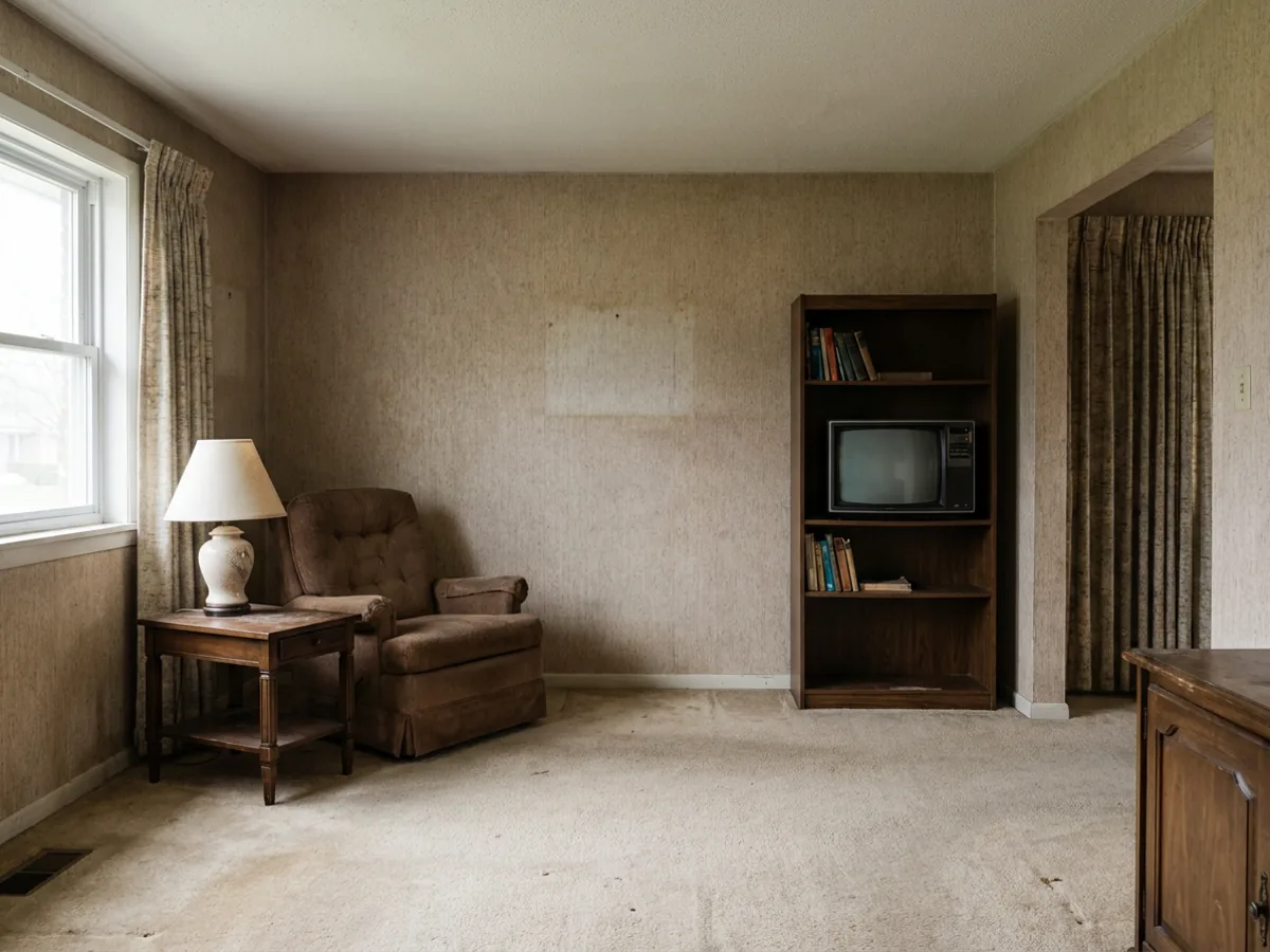 Une pièce vide avant le home staging virtuel