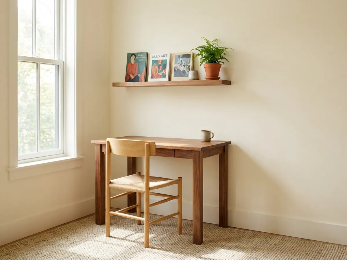Un bureau à domicile meublé illustrant quand le home staging virtuel est utile