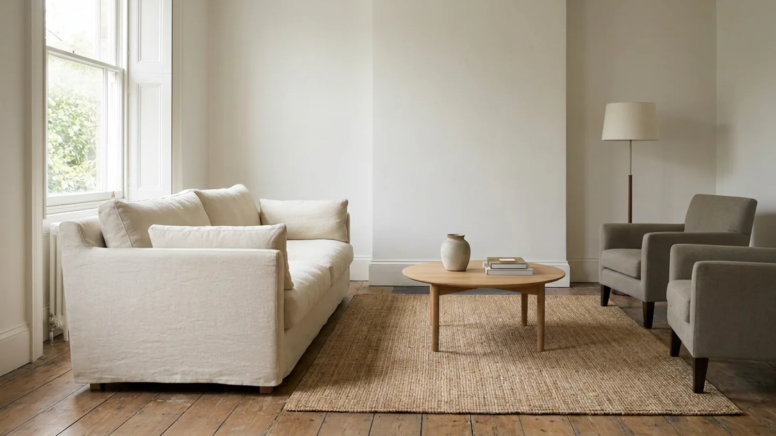 Un vrai salon simple avant d'être repensé