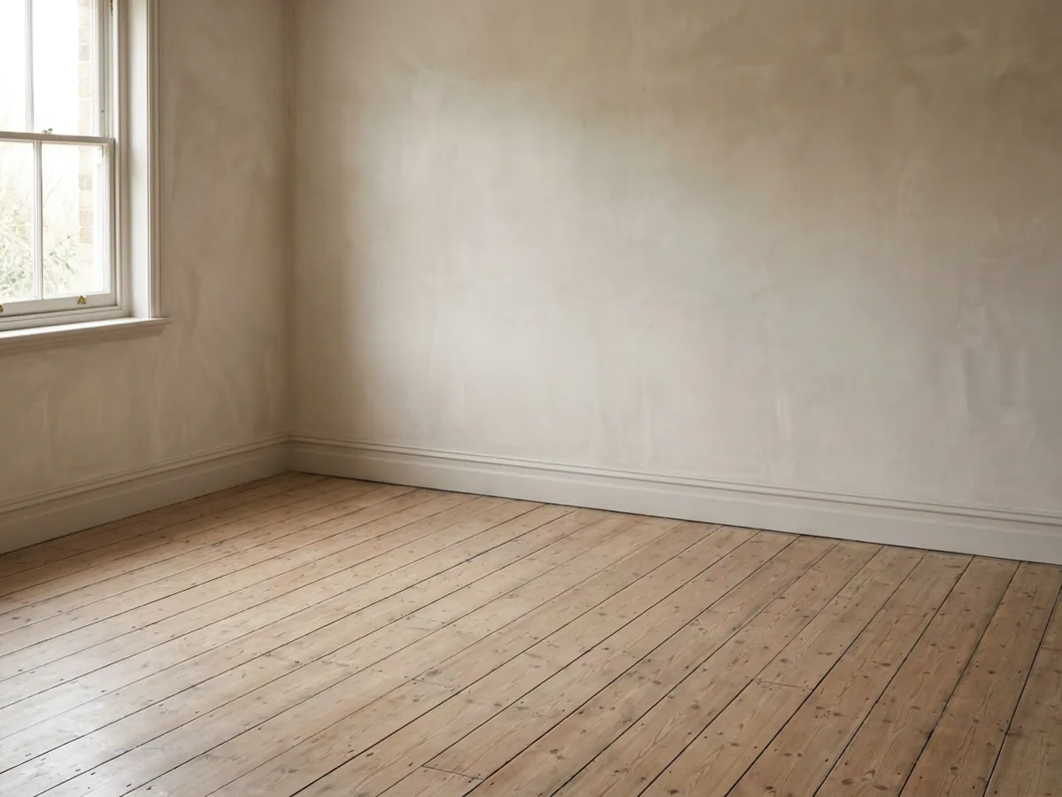 La même chambre vidée, avec le mur et le sol reconstitués derrière l'emplacement du lit