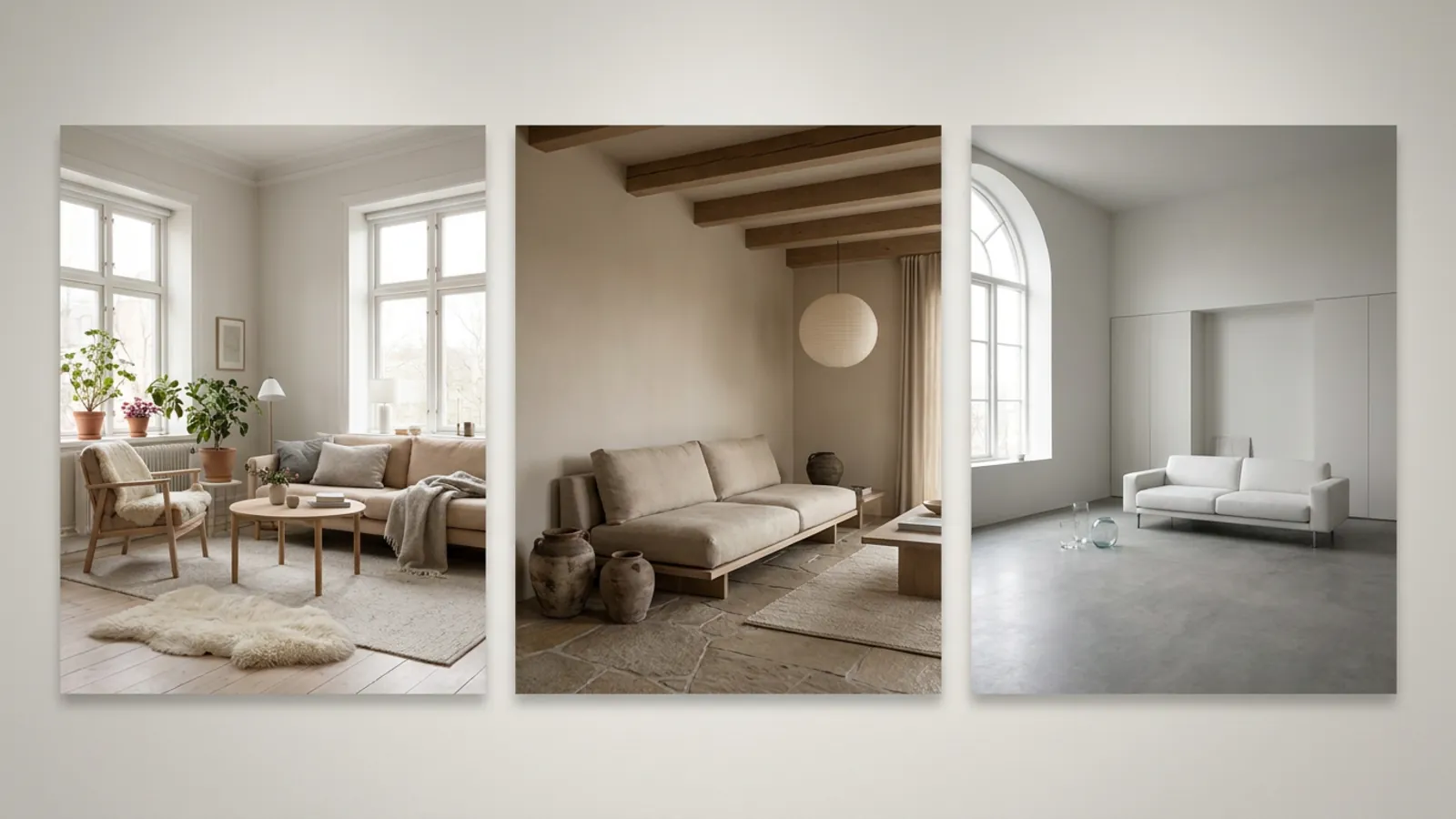 Le style scandinave comparé au Japandi et au minimalisme
