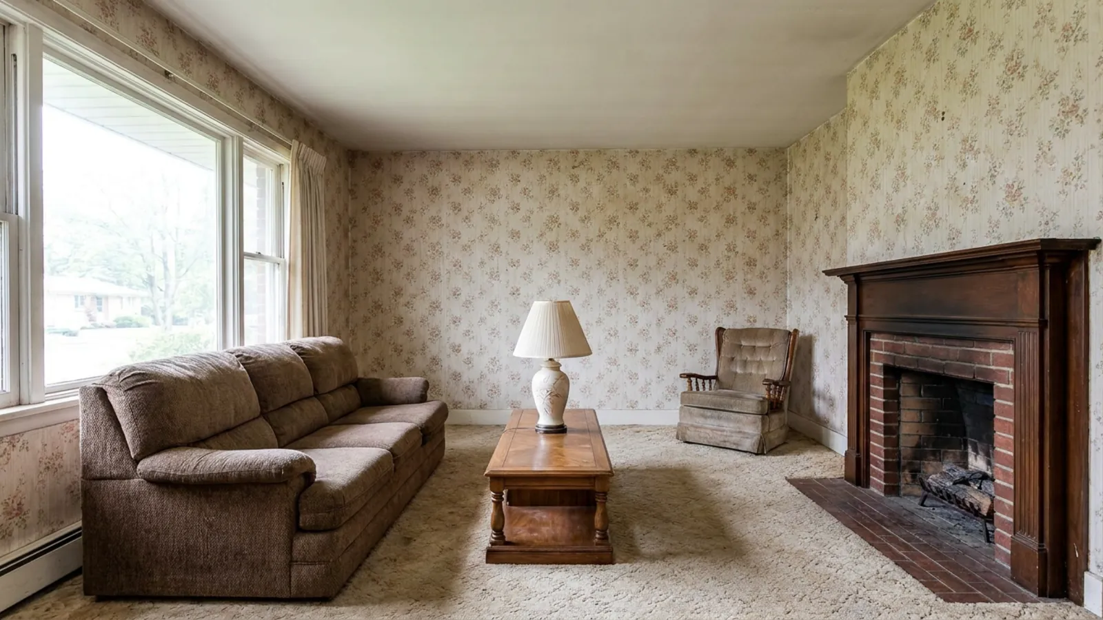 Une pièce simple avant un relooking scandinave