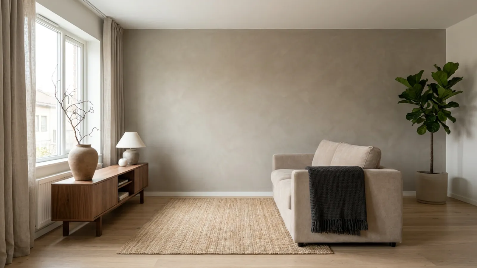 Une pièce relookée à partir d'une photo dans des styles scandinave et Japandi