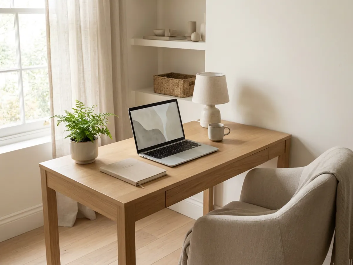 Une liste de critères de décision à côté de photos aménagées, illustrant comment choisir un service de home staging virtuel