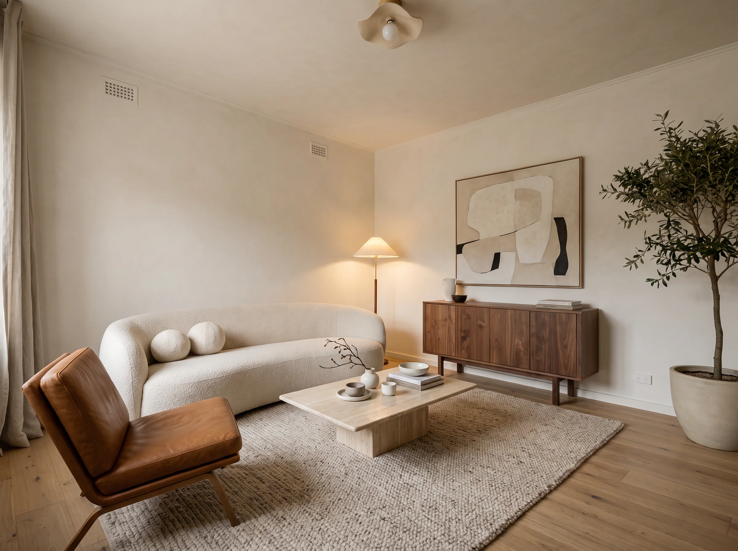 The same space redesigned with restylai