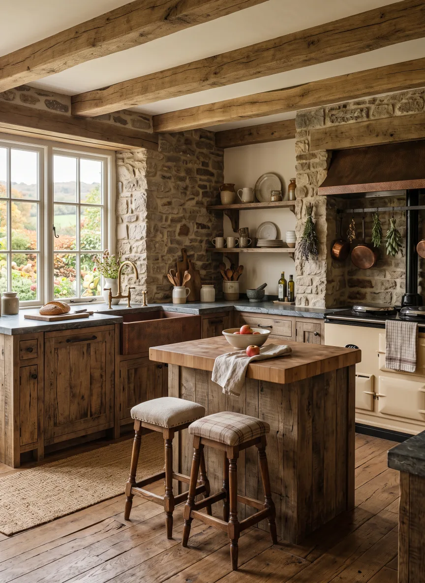 A kitchen in Rustic