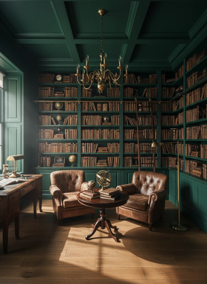 A home office in Traditional