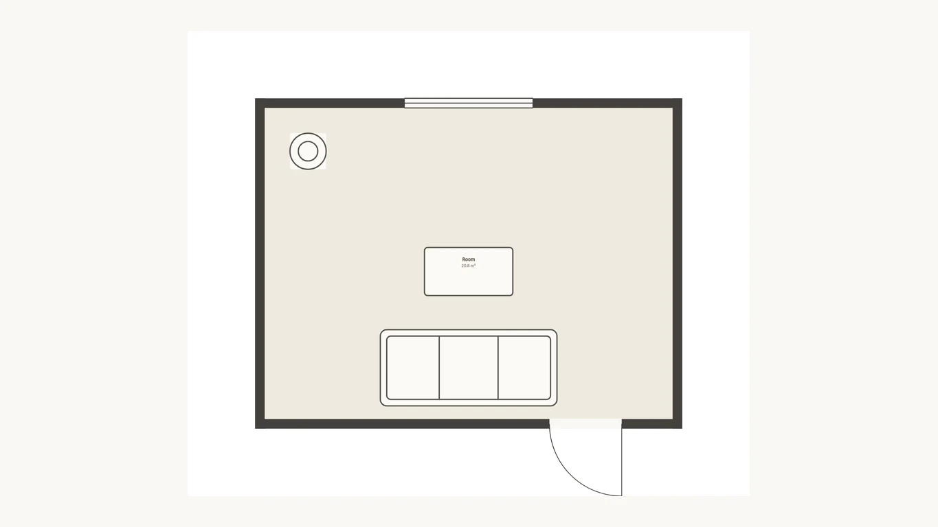 A floor plan drawn in the restylai planner