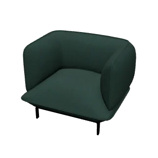 Fauteuil rembourré vert