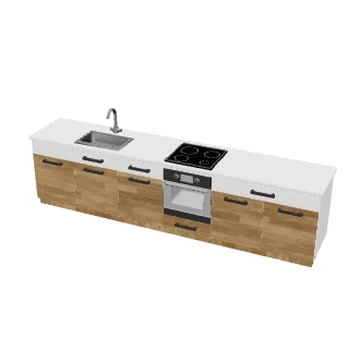 Îlot de cuisine avec électroménager