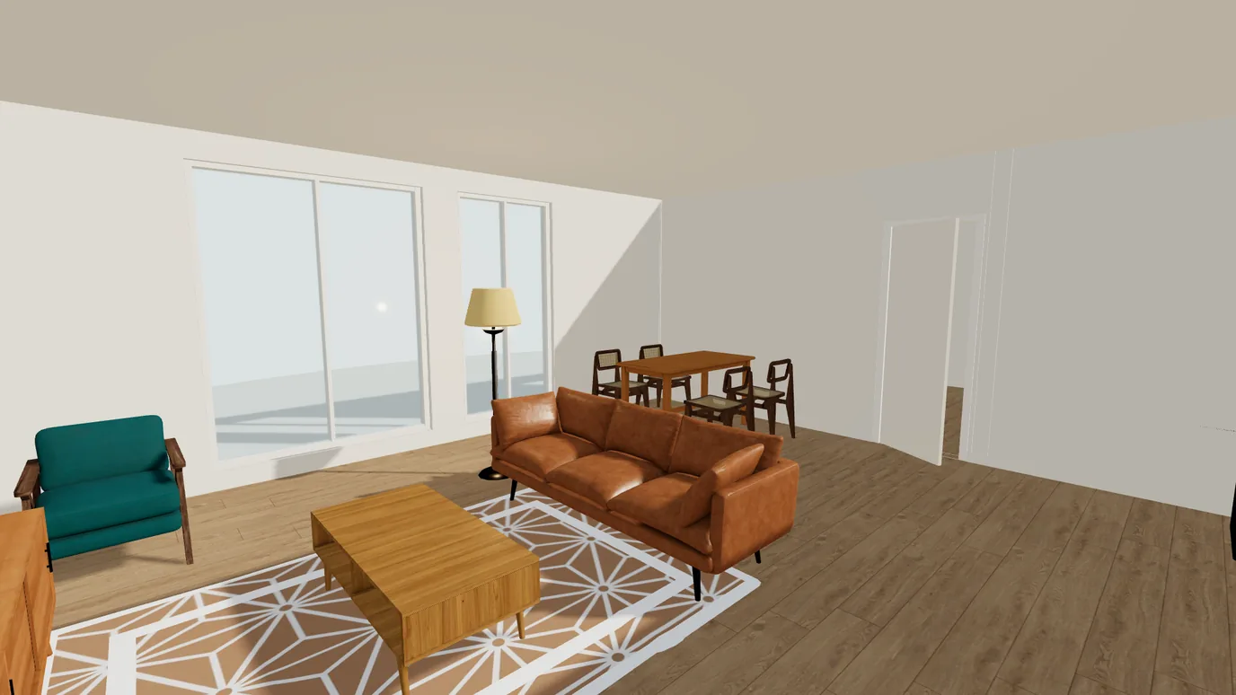 Le salon dans le planificateur, en 3D