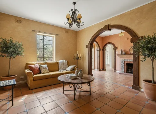 A living room in Mediterranean