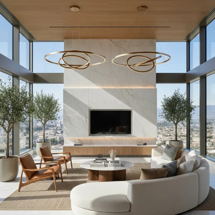 Pièce Penthouse de luxe conçue avec restylai