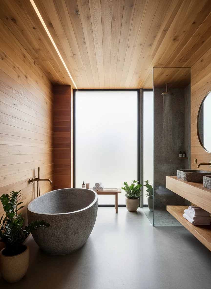 A bathroom designed in Spa