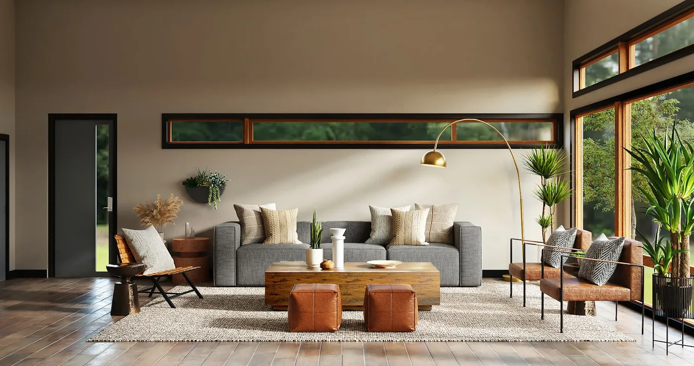A listing photo in flat daylight