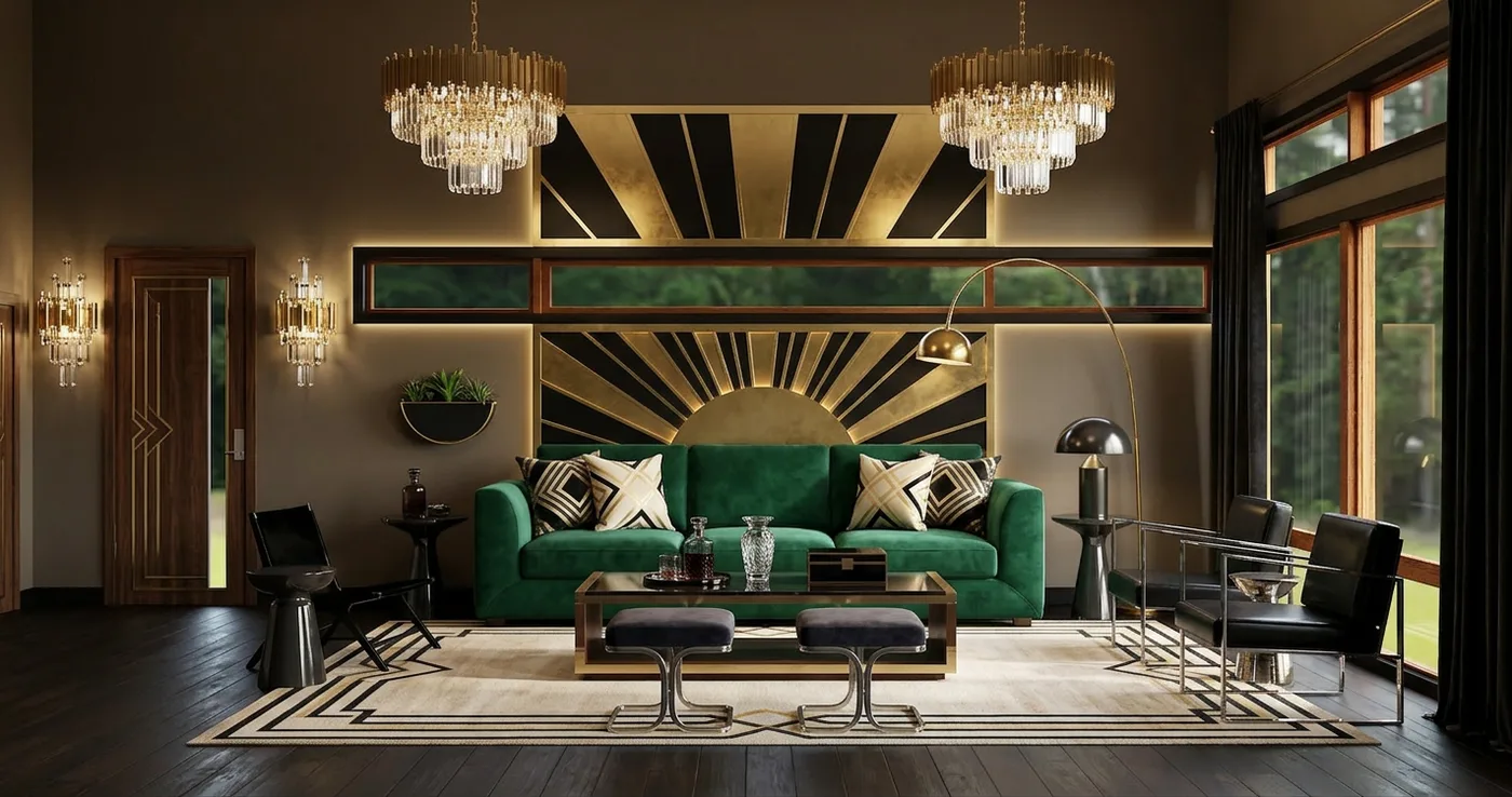 The same room redesigned in the mood and palette of a saved reference photo